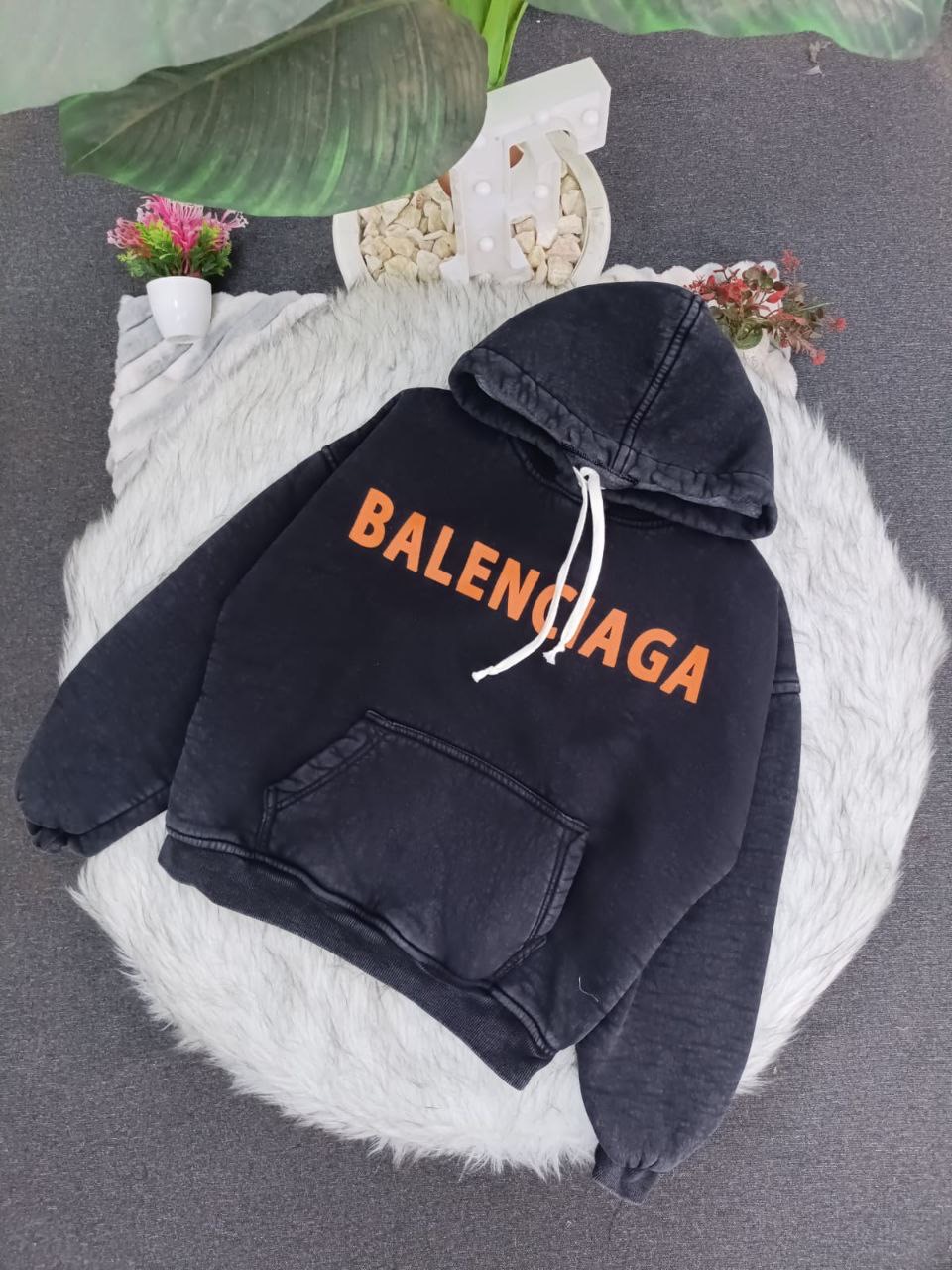 Mas3328 women’s casual printed drawstring kangaroo pocket sweatshirt